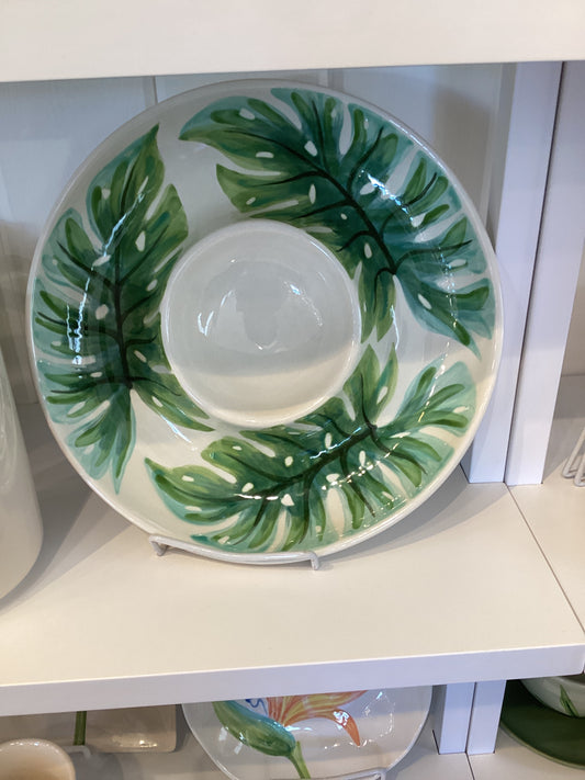 Monstera Chip & Dip Platter