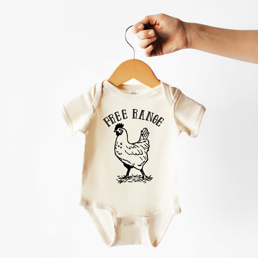 Free Range Chicken | 100% Cotton Baby Bodysuit or Tee