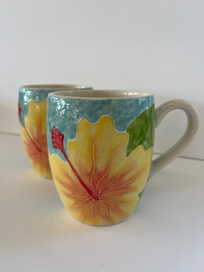 Barrel Mug Hibiscus