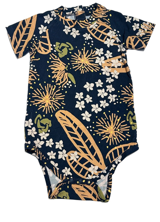 Short Sleeve Baby Onesie in Vintage Ohia