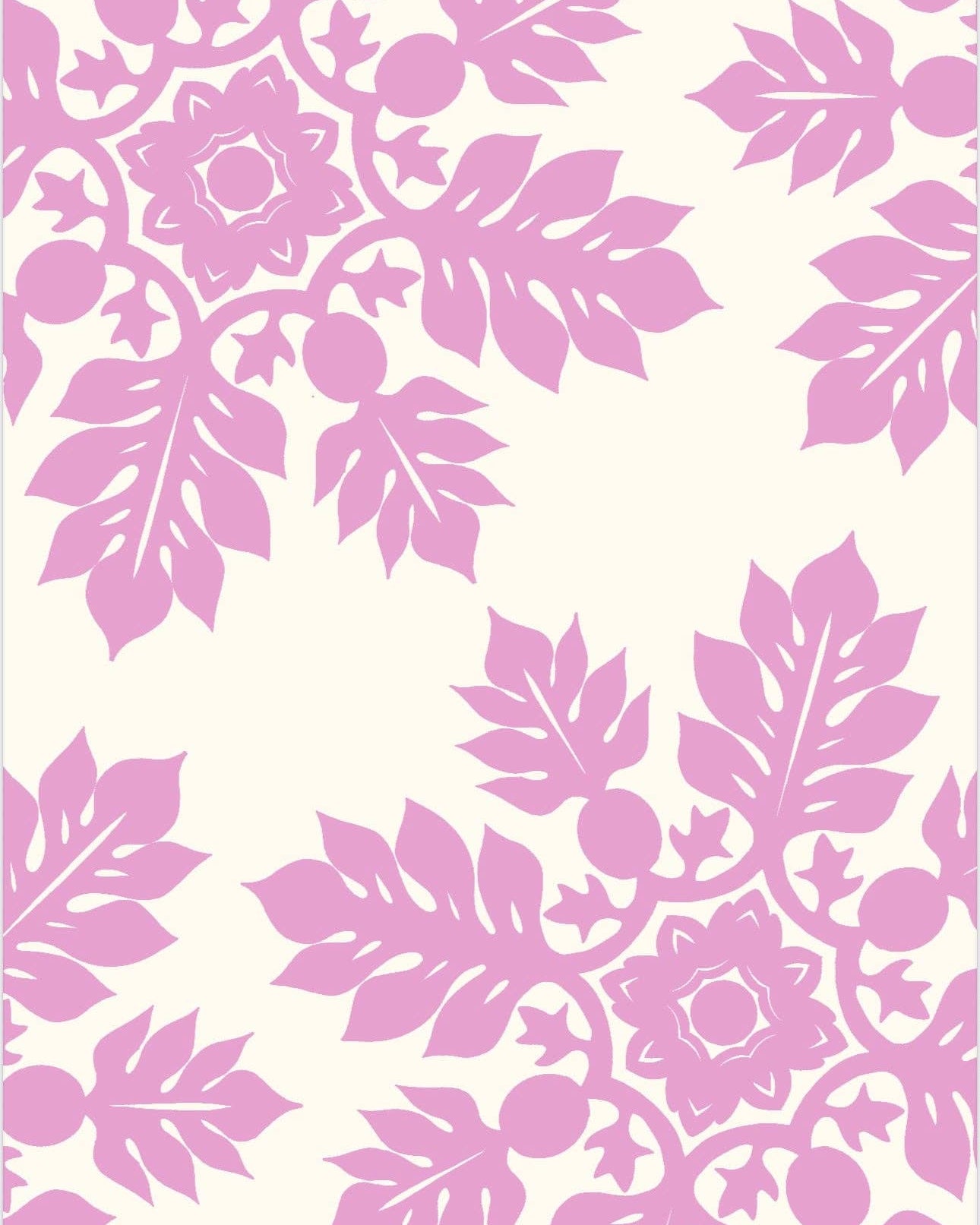 Pink floral pattern on a white background