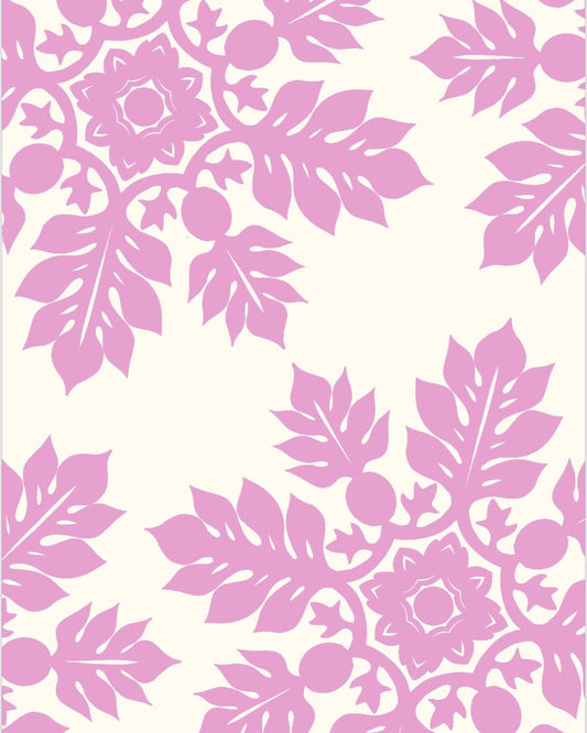 Pink floral pattern on a white background