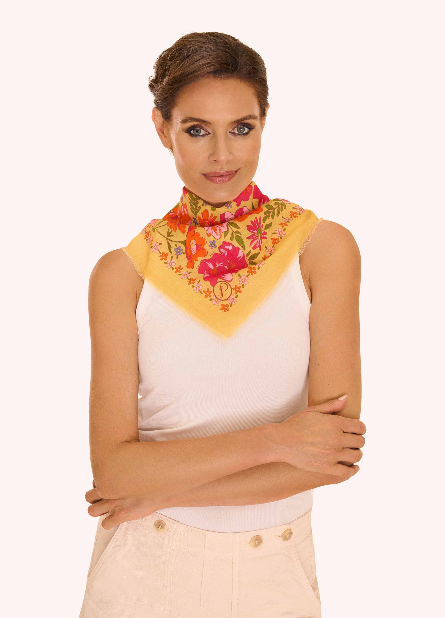 Cotton Bandana - Sketched Florals -