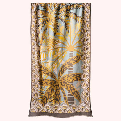 Cotton Scarf - Patterned Palms