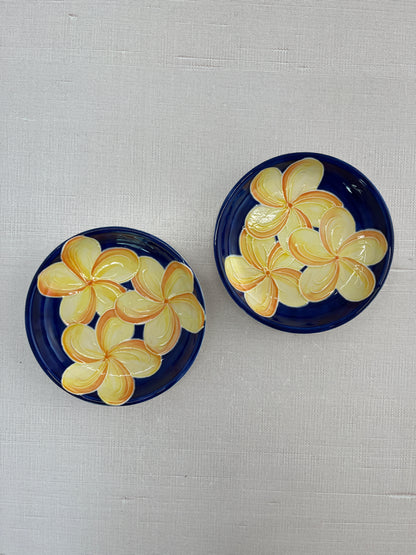Blue Plumeria Trinket Dish