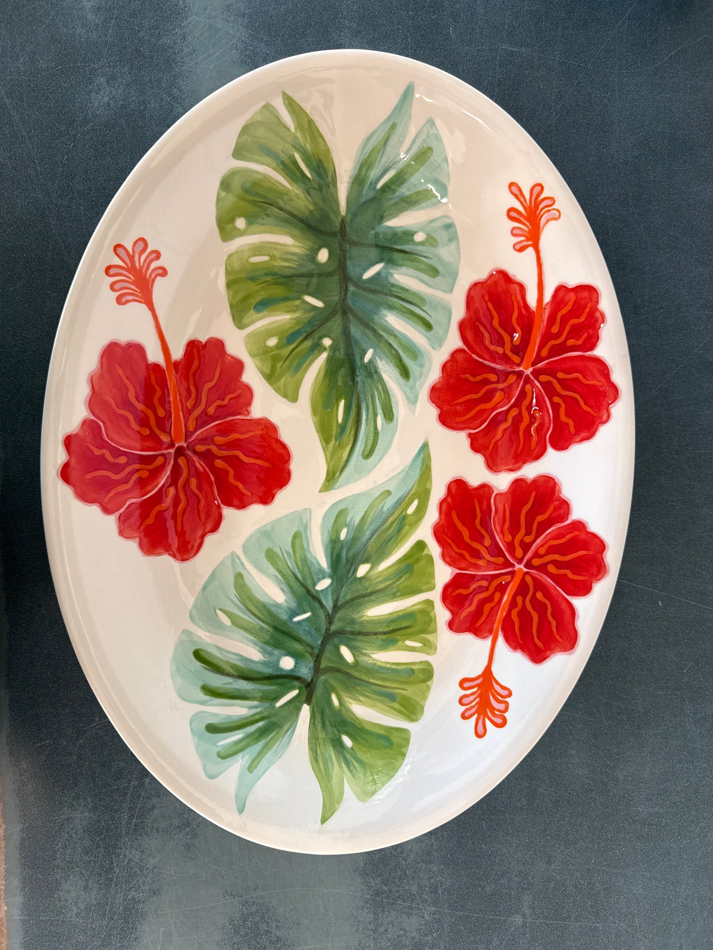 Monstera Oval Coupe Platter