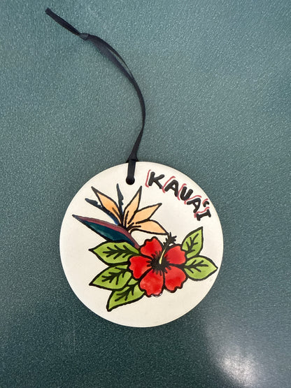 Assorted Screen Printed Round Ornaments