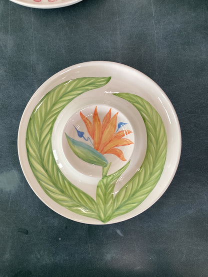 Tropical Flower Chip & Dip Platter