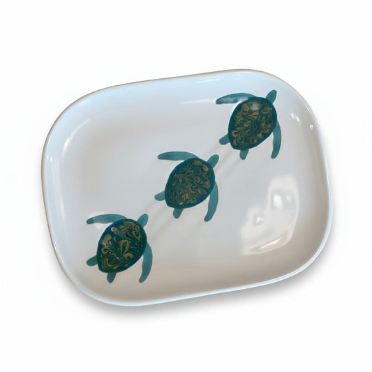 Squircle Platter- Celadon Turtle