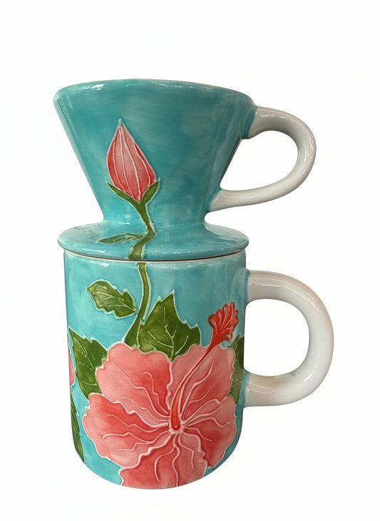 Hibiscus Pour Over Coffee Set