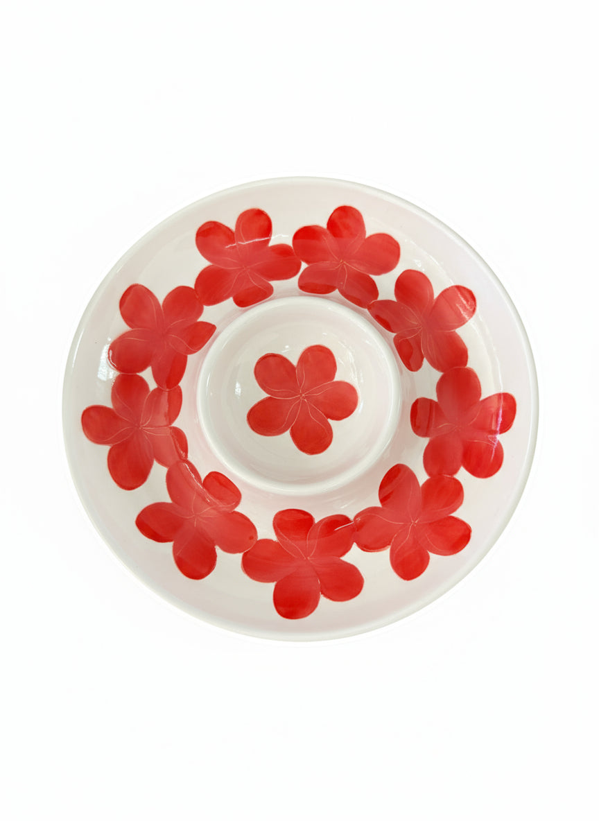 Plumeria Chip & Dip Platter