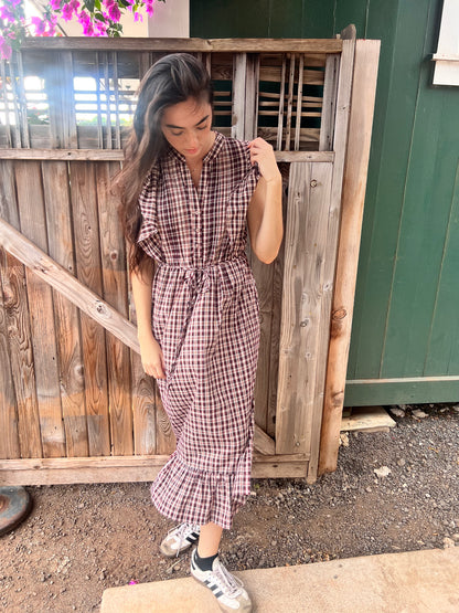 Plaid Maxi Dress Banana Patch Studio Plaid Maxi Dress Banana Patch Studio