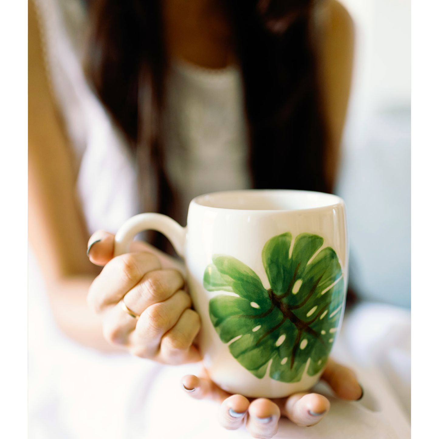 Barrel Mug Monstera