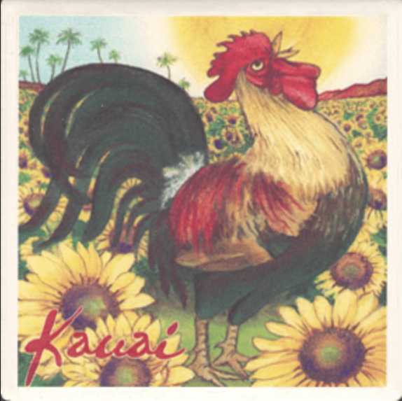 Rooster Sunflower Coaster