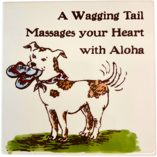 A Wagging Tail Tile 6"