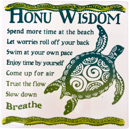 Honu Wisdom Tile 4"