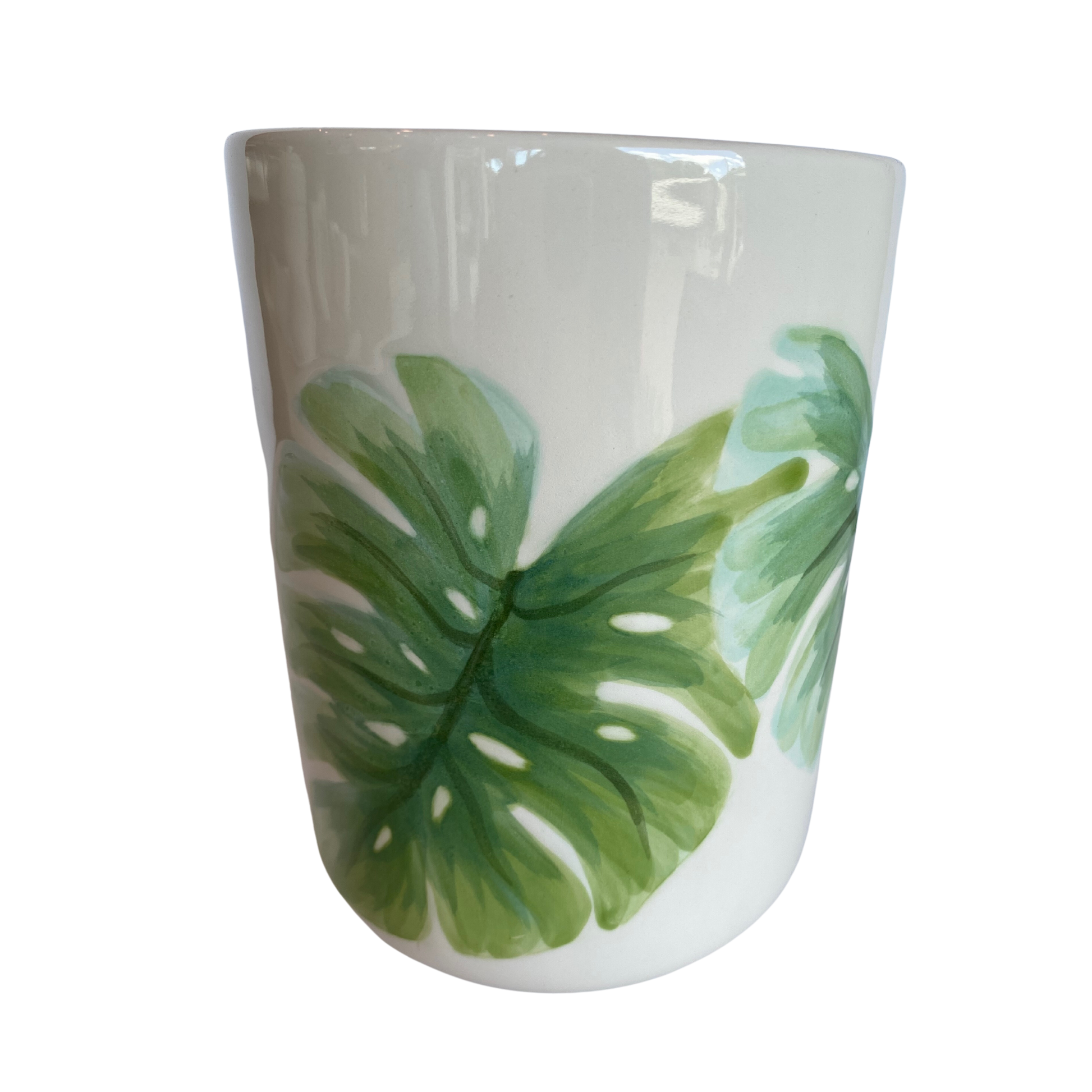 monstera crocks Utensil Holder Monstera – Banana Patch Studio