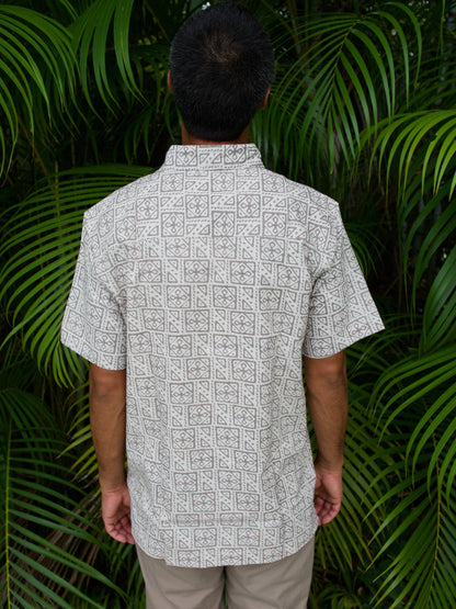 Sand Stone enShort Sleeve Button Down - ORGANIC COTTON