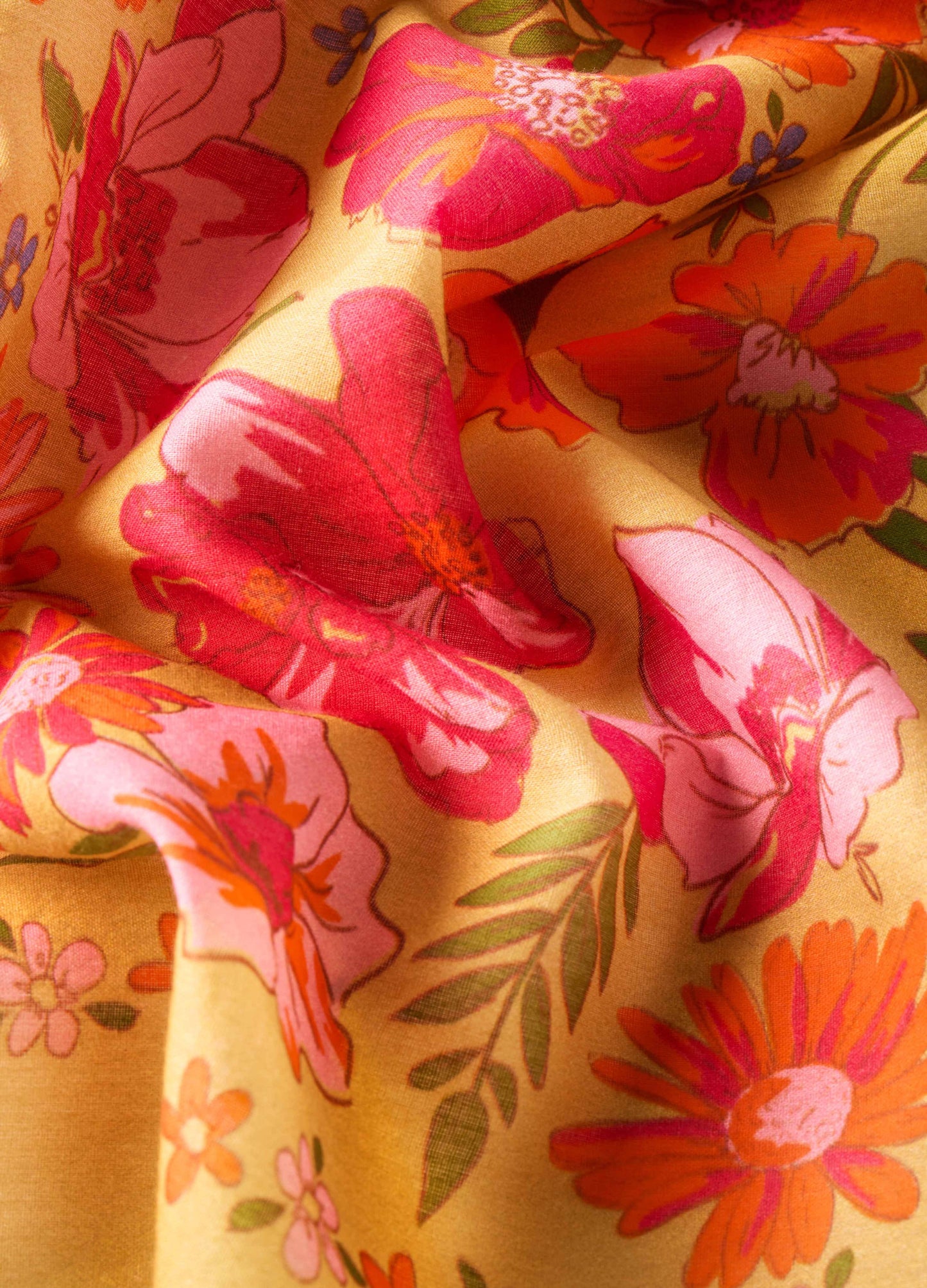 Cotton Bandana - Sketched Florals -