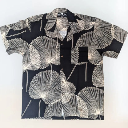 Men's Rayon Loulu Palm Leaf Print Hawaiian Shirts