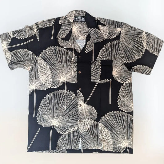 Men's Rayon Loulu Palm Leaf Print Hawaiian Shirts