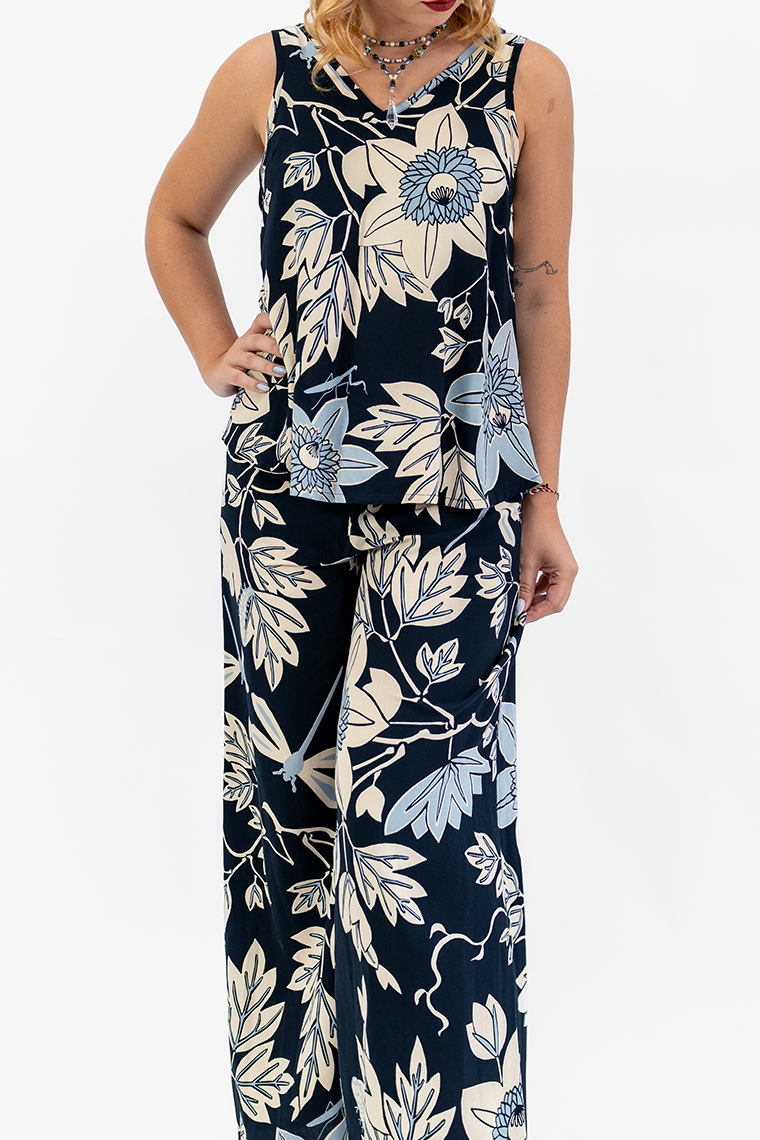V-Neck Swing Top Rayon | Onyx