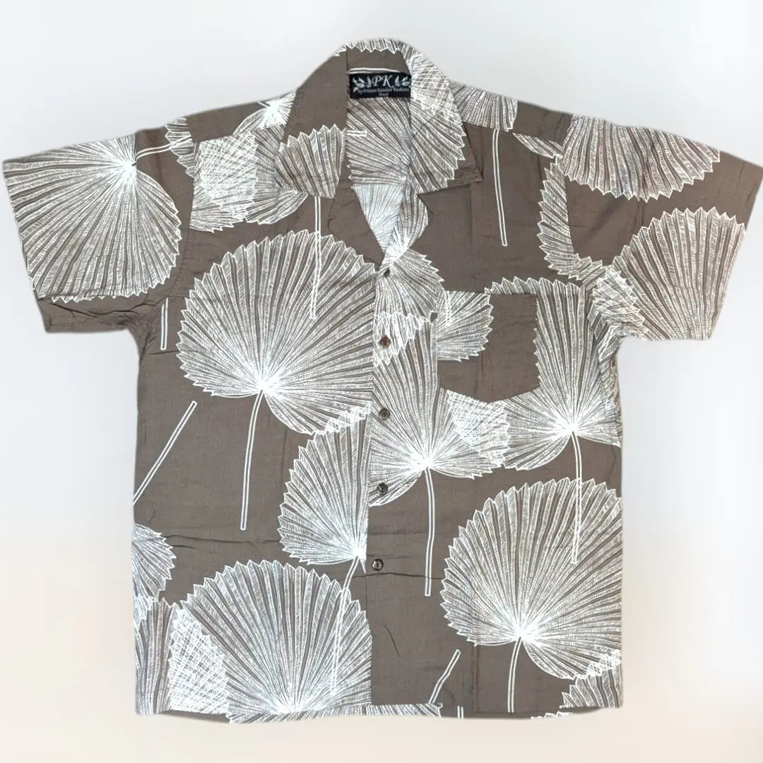 Men's Rayon Loulu Palm Leaf Print Hawaiian Shirts