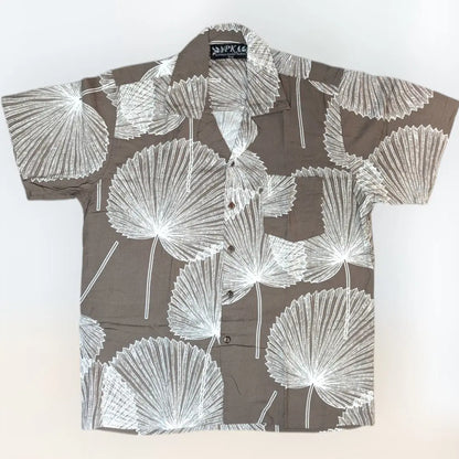 Men's Rayon Loulu Palm Leaf Print Hawaiian Shirts
