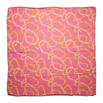 Lei Lokelani Bamboo Muslin Kapa Moe (Swaddle Blanket)