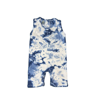 Baby Indigo Shibori Tie Dye Romper