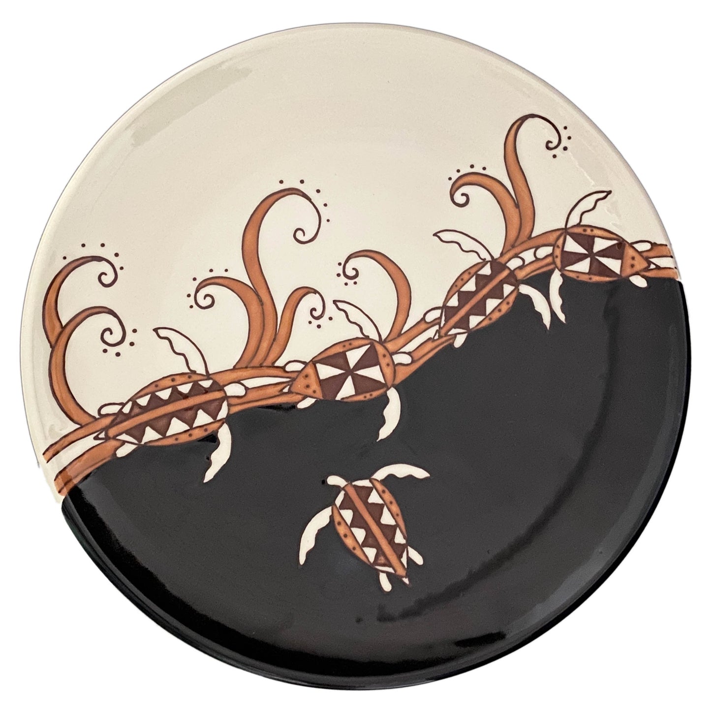 15" Coupe Platter Tapa Honu