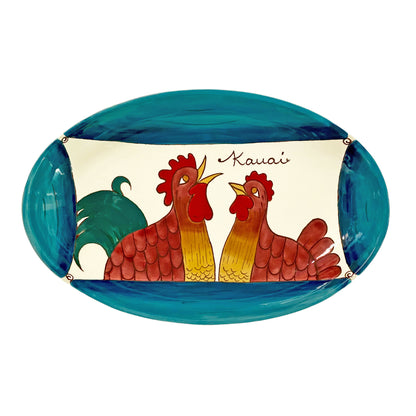 oval platter Blue Rooster 3036