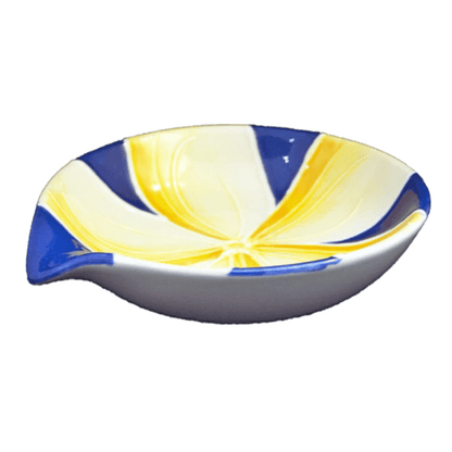 Round Spoon Rest Blue Plumeria