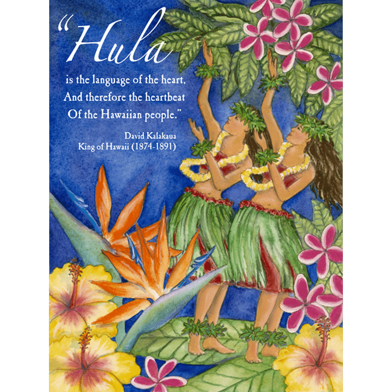 Hula Text Hula is the Language of the Heart Print – Banana Patch Studio