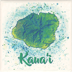 Kauai Island Splash Cork Coaster