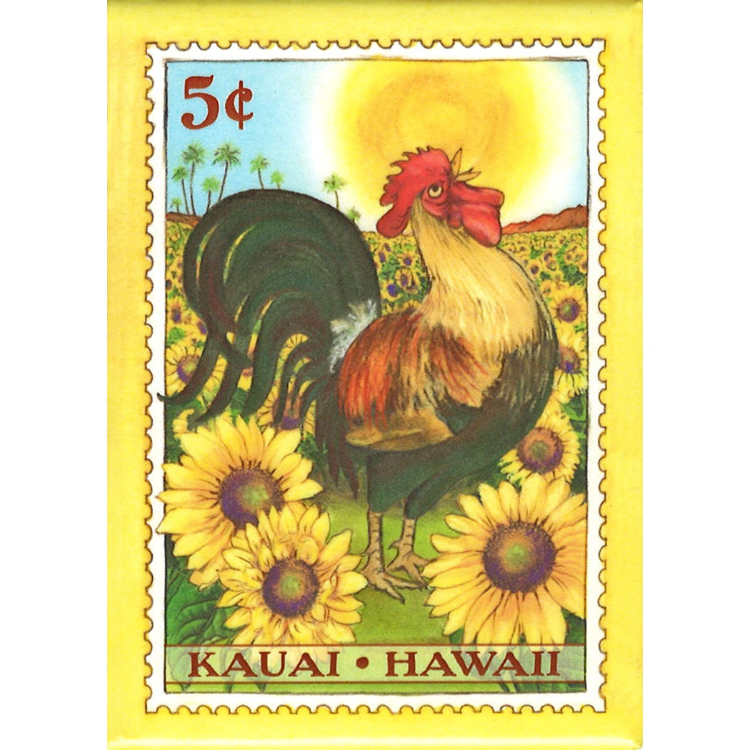 M-5 Kauai Rooster Sunflower 5 cent Magnet