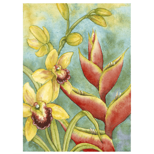 Orchids & Heliconia Giclée