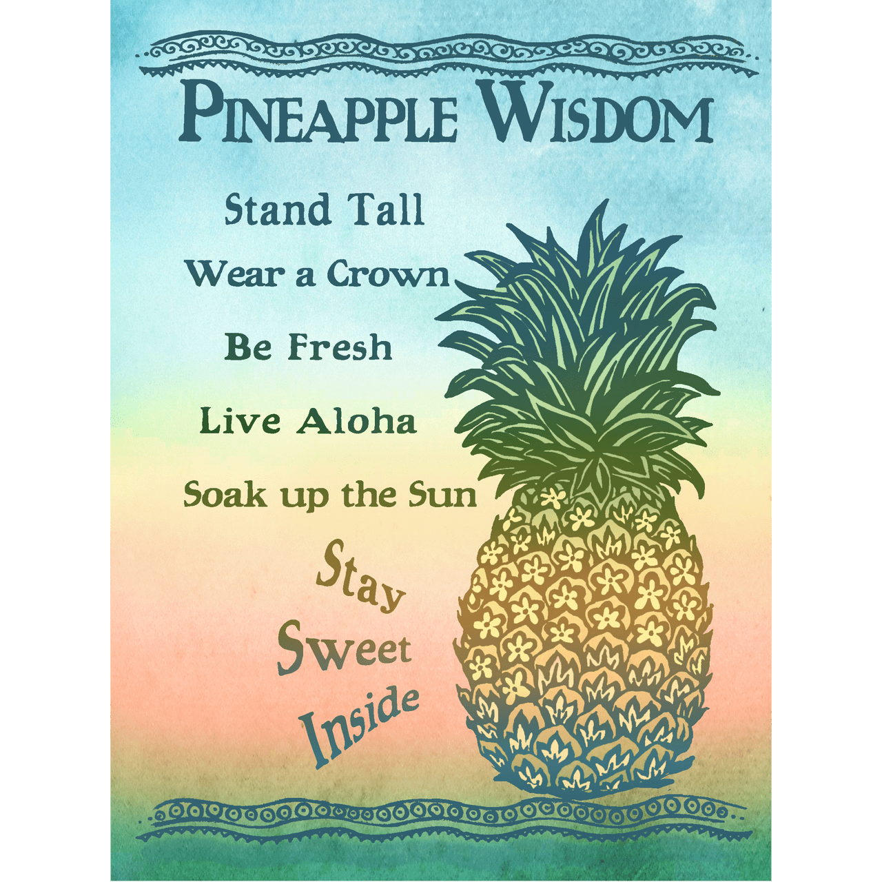 Pineapple Wisdom Print