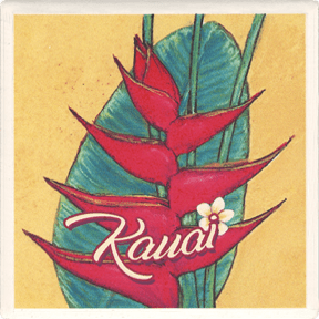 Red Heliconia Coaster