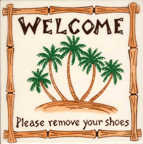 Palm Welcome Shoes Tile