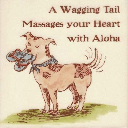 A Wagging Tail 6" Tile