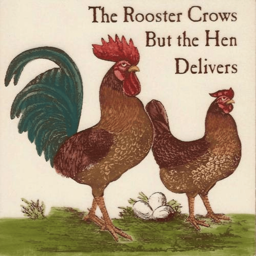 The Rooster Crows Tile