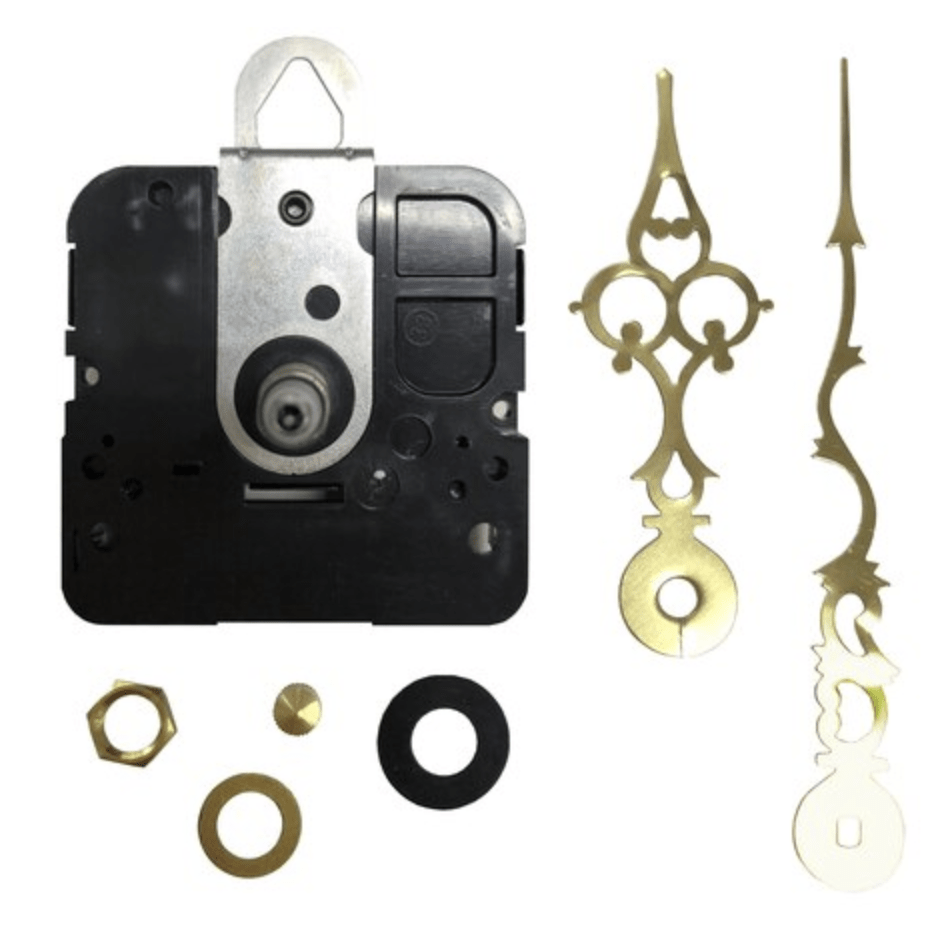 Lg. Quartz Pottery Clock Replacement Motor Kit Gold