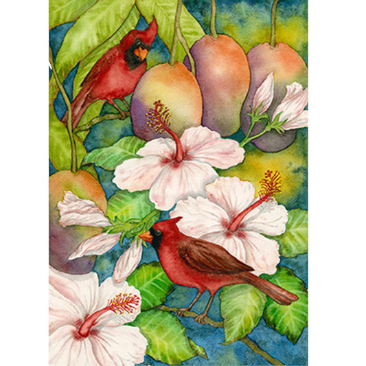 Cardinals in the Mangos Note Card