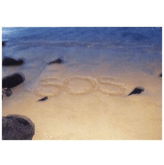 SOS (Pakala Beach) Greeting Card
