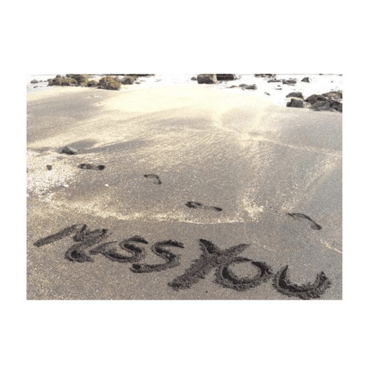 Miss You (Glass Beach) Greeting Card