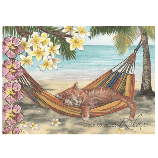 Relax Cat Greeting Card