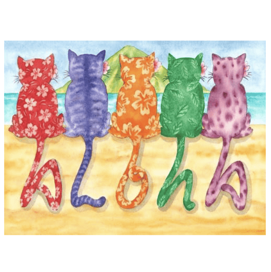 Aloha Kitties Greeting Card