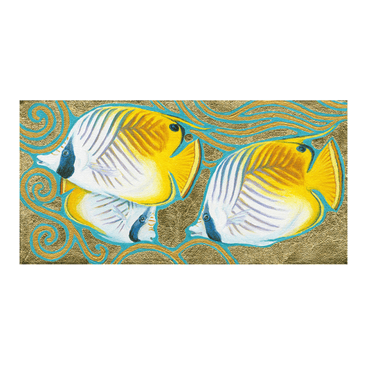 Butterflyfish in Gold Giclée