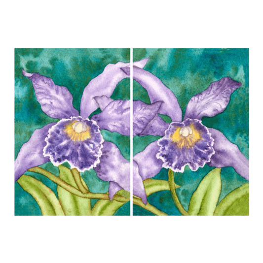 Orchid Pair Diptych Giclée
